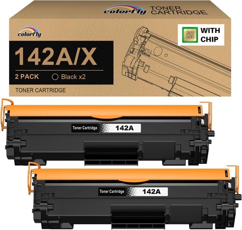 Toner 142a 2pz - black, chip